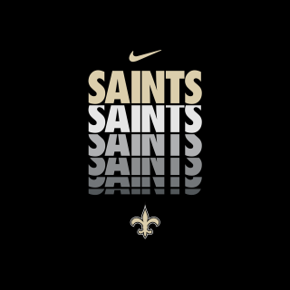 Saints logo gold black reflection - poster free wallpaper