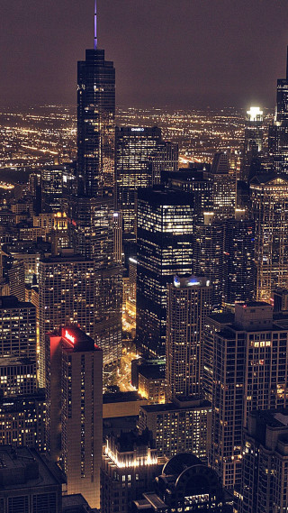 City night tall buildings lights 3 - a city free wallpaper
