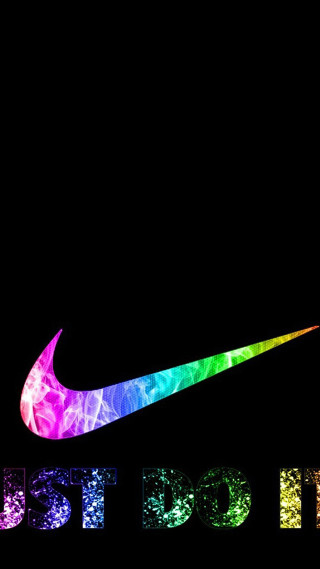 Nike rainbow light black background - bottom free wallpaper