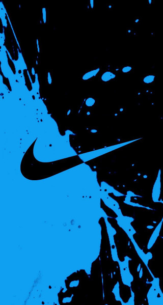 Blue black background nike logo - alberto seveso free wallpaper