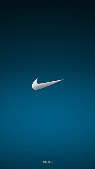 White nike logo blue background - a white nike logo free wallpaper