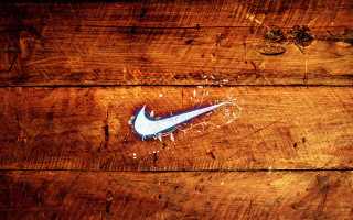 Nike shoe wood spray paint - a wooden surface free wallpaper