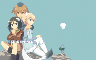 Anime couple sitting rock break - antipodean free wallpaper