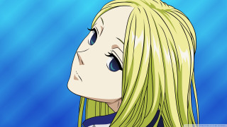 Cartoon girl blonde hair blue 4 - a cartoon girl free wallpaper