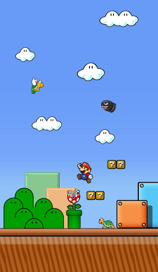 Mario running sky clouds game - a motorcycle free wallpaper