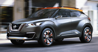 Silver nissan suv city street - roof free wallpaper