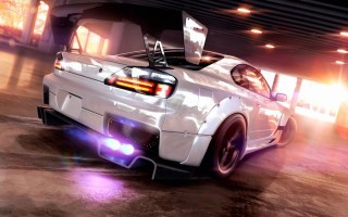 White car hood up purple 3 - andrew law free wallpaper