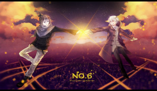 Anime dancers sky clouds yellow - a yellow light in the middle free wallpaper