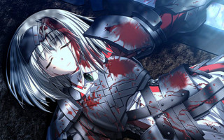 Woman costume blood body chest - a knife free wallpaper