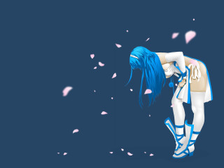 Blue hair woman bending shoes - blue hair free wallpaper for desktop