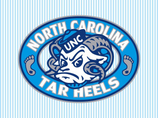 North carolina tar heels logo - a white stripe free wallpaper