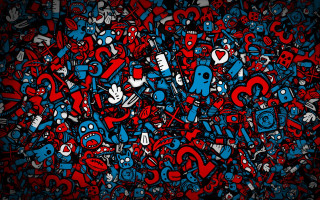 Colorful artistic background objects red - artistic free wallpaper
