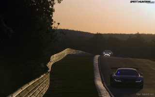 Car driving road fence night - the road free wallpaper