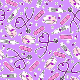 Purple medical pattern stethoscope heart - dr. atl free wallpaper