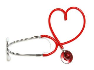 Red stethoscope heart shape white - neoplasticism free wallpaper