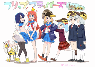 Anime girls hats blue dress - one girl free wallpaper