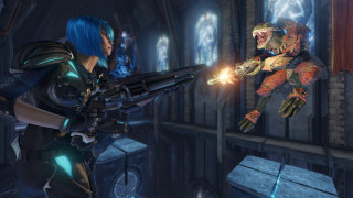 Woman gun video game demon - a demon in the background free wallpaper