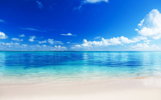 Beach blue sky clouds ocean - ocean free wallpaper