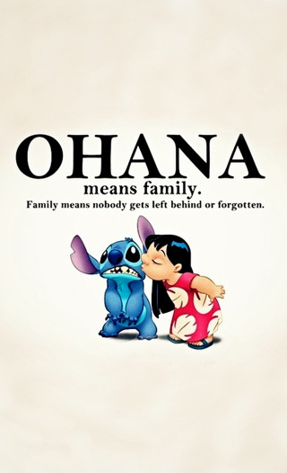 Cartoon character kissing ohana background - back ground free wallpaper