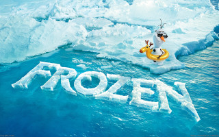 Frozen world character floating water - the water free wallpaper
