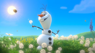 Cartoon character field flowers grass - a bee free wallpaper
