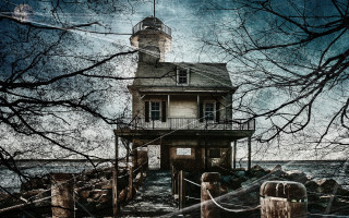 Rocky shore house tower rope - rocky free wallpaper