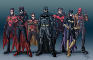 Batman robin wayne characters lineup - their pocket free wallpaper