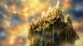 Castle hill birds flying sky - christophe vacher free wallpaper