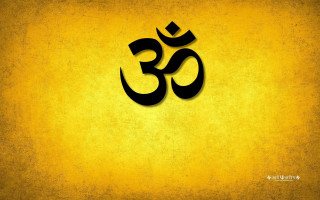 Om shan symbol moon sunset - a silk screen free wallpaper