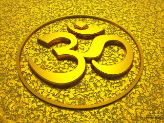 Gold om shan yellow black - a black circle free wallpaper