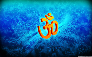 Blue orange om shan symbol - orange free wallpaper