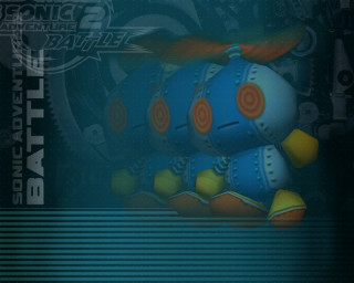 Blue yellow toy red eye - biomechanical free wallpaper