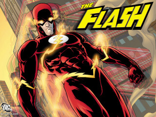 Flash man running glowing face - his hands in his pockets free wallpaper