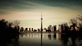 City lake tower cloudy skyline - david chipperfield free wallpaper