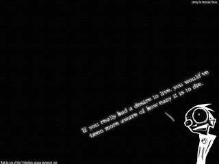 Black white person knife quote - depth free wallpaper