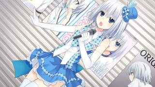 Anime girls microphone sign background - a microphone free wallpaper