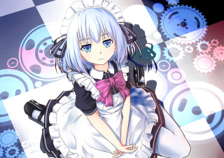 Anime girl blue hair clock - hint of yayoi kasuma free wallpaper