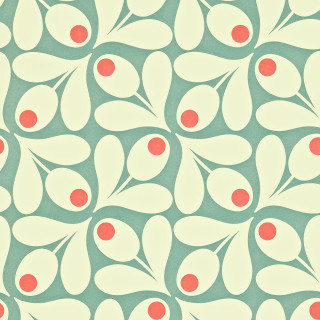 Red leaves berries blue background - a blue background free wallpaper