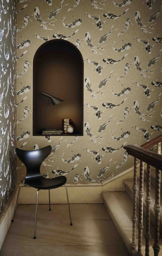 Chair window lamp table staircase - a flemish baroque free wallpaper