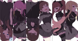 Anime girls long hair cat 9 - optical free wallpaper
