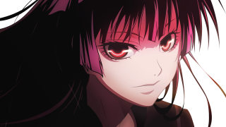 Red eyed girl long bangs - red eye free wallpaper