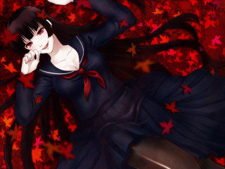 Woman blackdress stars lying gothic - ayako rokkaku free wallpaper