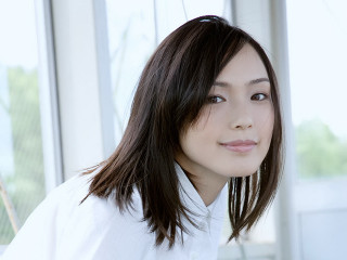 Woman white shirt tie posing - promotional image free wallpaper for desktop