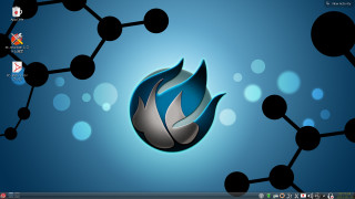 Computer screen blue white logo - purism free wallpaper