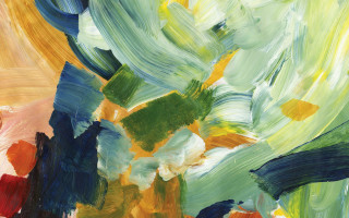 Green painting artwork nature color - lyrical abstraction free wallpaper
