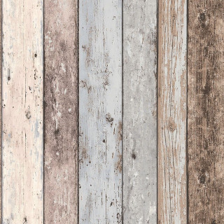 Wooden wall painted stripes white - colour free wallpaper