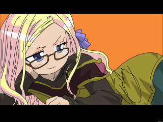 Girl glasses pink hair laying - flat free wallpaper