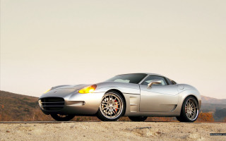 Silver sports car mountains dirt - a dirt road free wallpaper