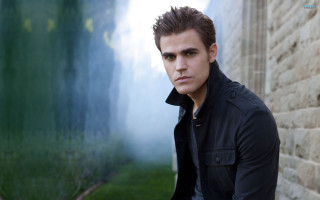 Man black shirt jacket brick - against free wallpaper