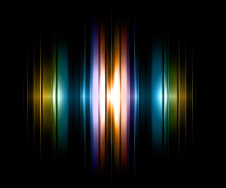 Black multicolored line pattern hologram - black free wallpaper for desktop